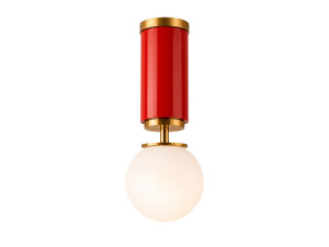 Plafonnier en métal "Moira" - 15 x 15 x 38 cm - Rouge