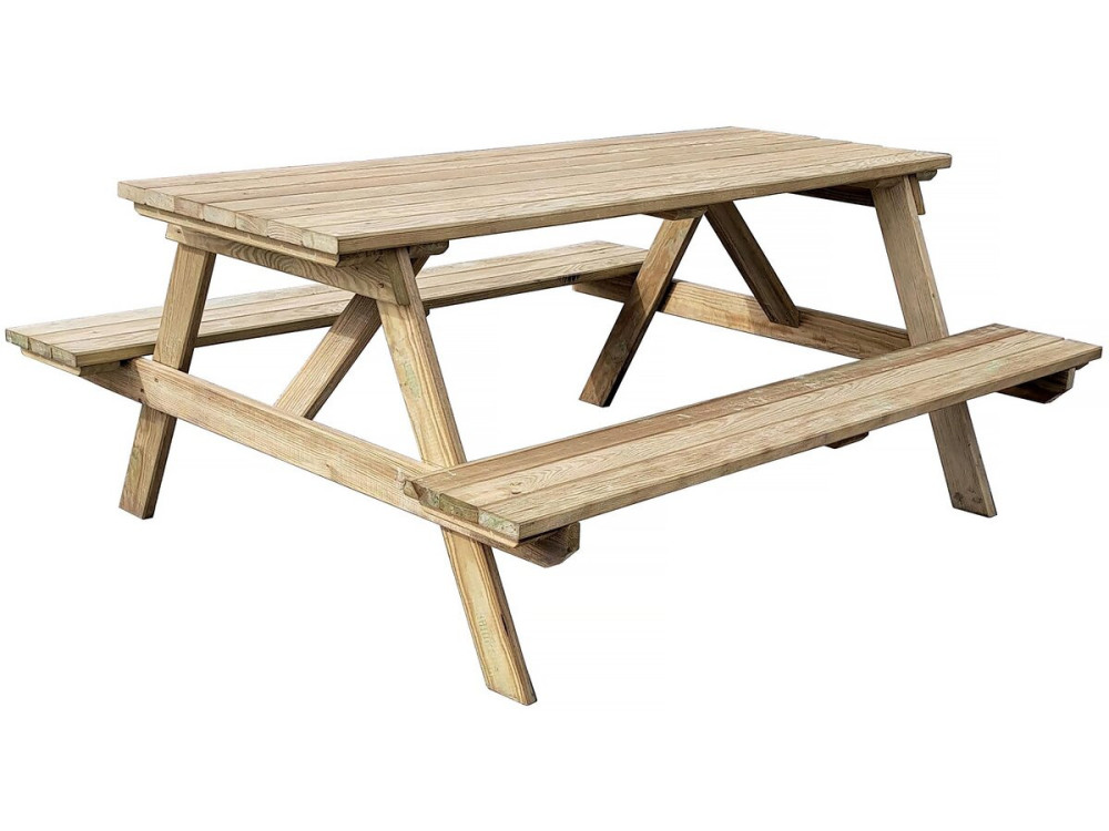 Table adulte pique-nique "Gardenia" - 180 x 150 x 75 cm - 6/8 personnes