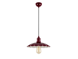 Lampe suspendue en métal "Volan" - 25 x 25 cm - Bordeaux