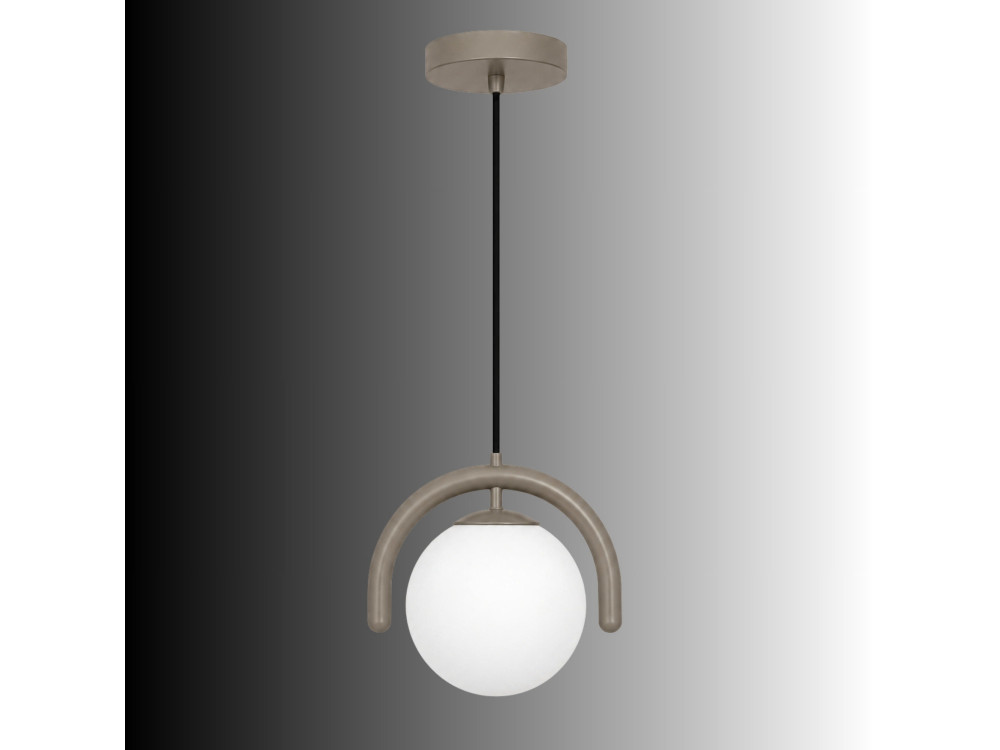 Lampe suspendue en métal "GEDIK-20441" - 20 x 20 cm - Gris