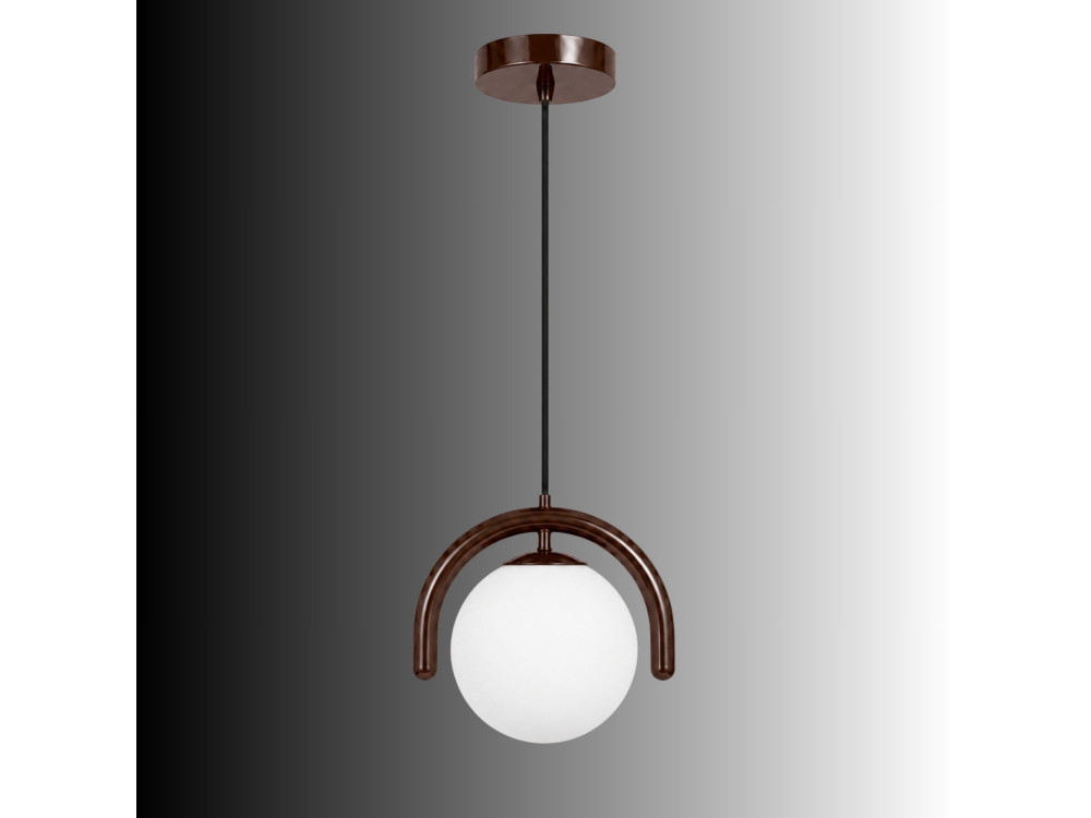 Lampe suspendue en métal "GEDIK-20441" - 20 x 20 cm - Marron