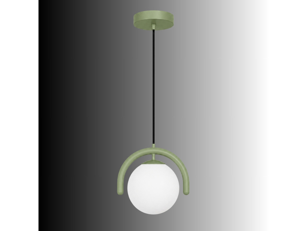 Lampe suspendue en métal "GEDIK-20441" - 20 x 20 cm - Vert Menthe