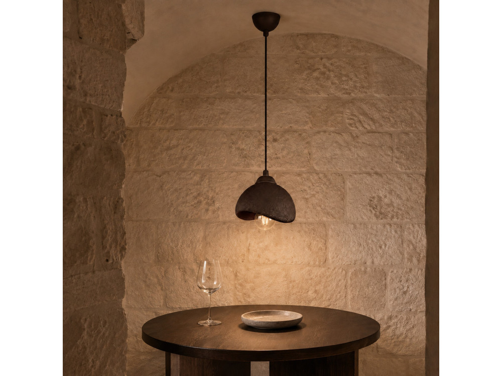 Lampe suspendue en métal "Vegas" - 21 x 20 cm - Marron