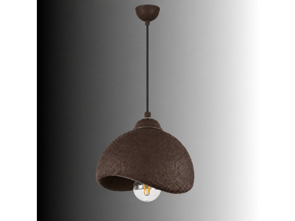 Lampe suspendue en métal "Vegas" - 21 x 20 cm - Marron