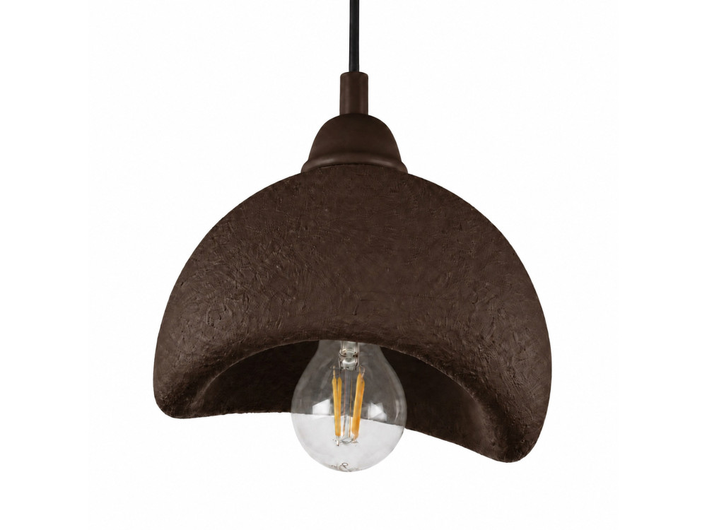 Lampe suspendue en métal "Vegas" - 21 x 20 cm - Marron