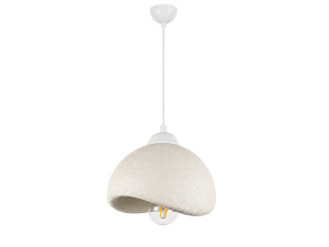 Lampe suspendue en métal "Vegas" - 21 x 20 cm - Blanc