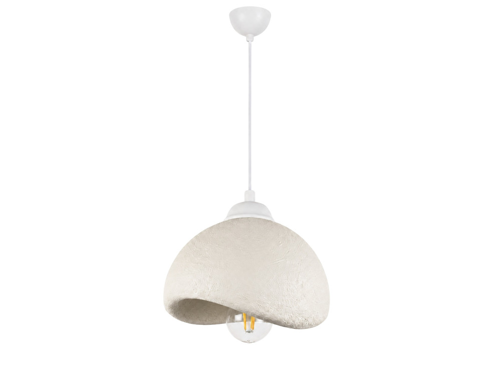Lampe suspendue en métal "Vegas" - 21 x 20 cm - Blanc