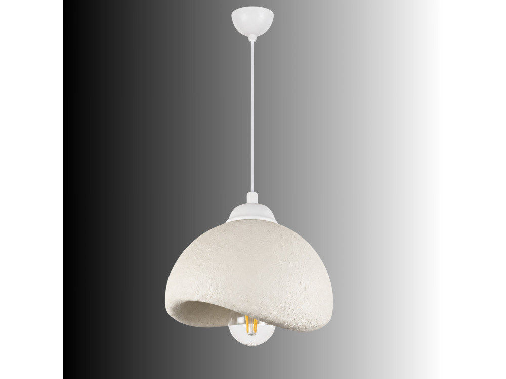 Lampe suspendue en métal "Vegas" - 21 x 20 cm - Blanc