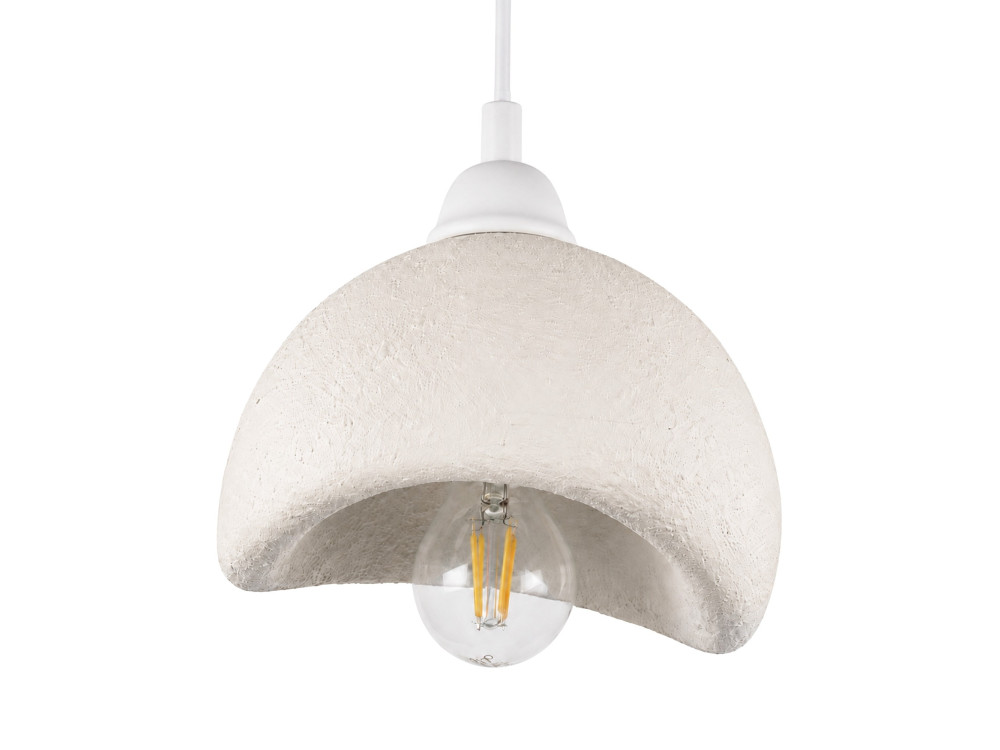 Lampe suspendue en métal "Vegas" - 21 x 20 cm - Blanc