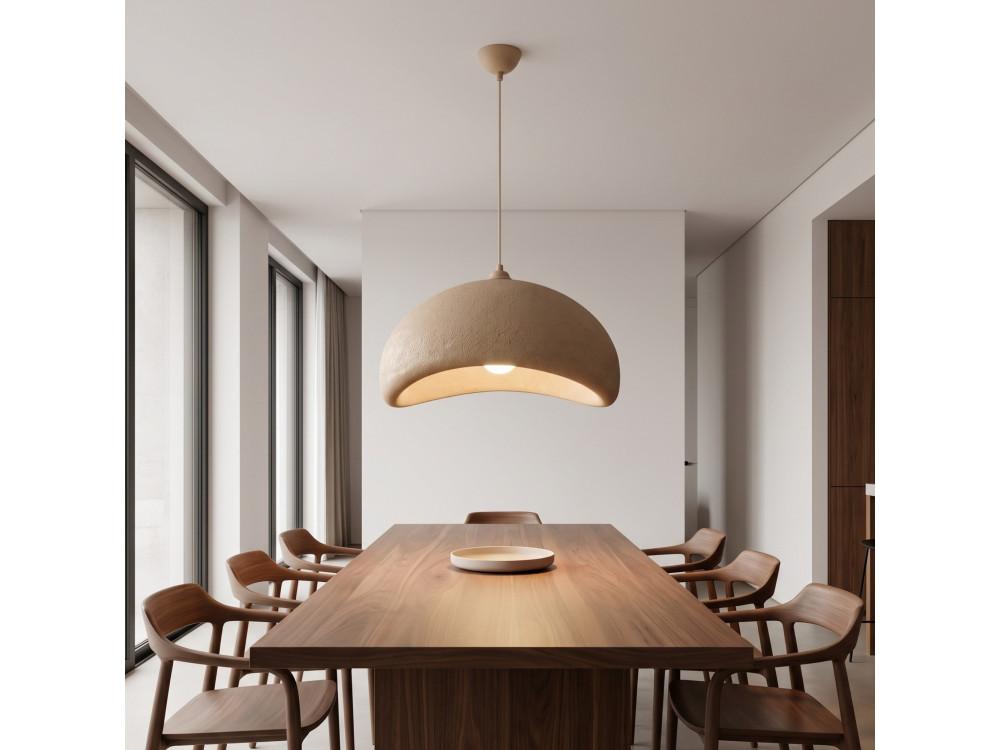 Lampe suspendue en métal "Vegas" - 64 x 51 cm - Beige