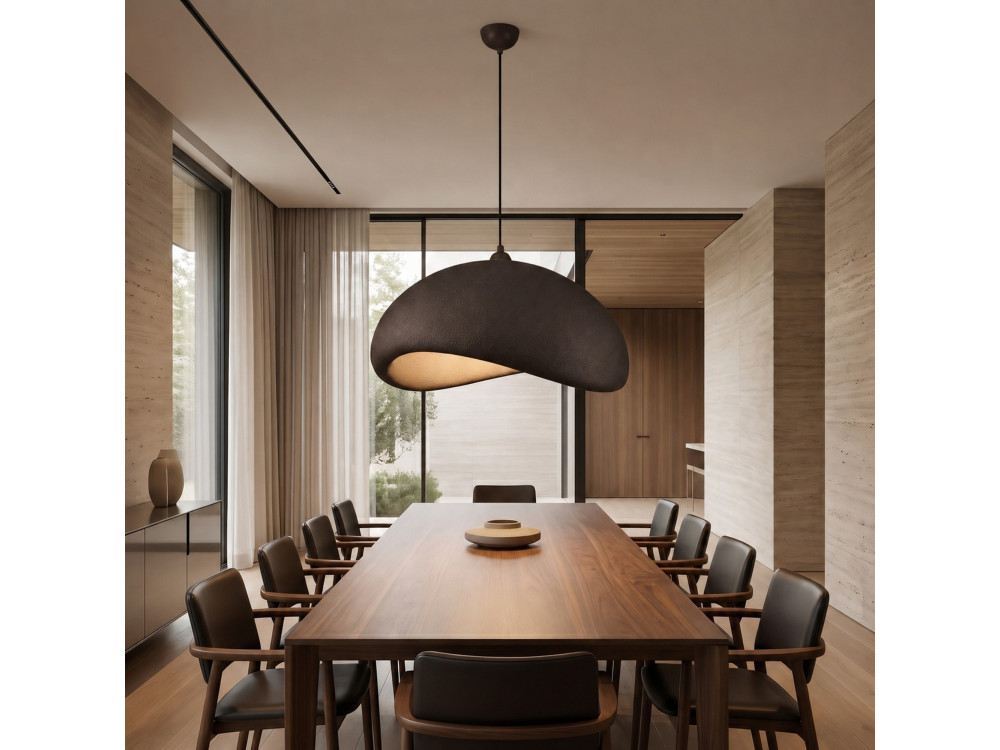 Lampe suspendue en métal "Vegas" - 64 x 51 cm - Marron