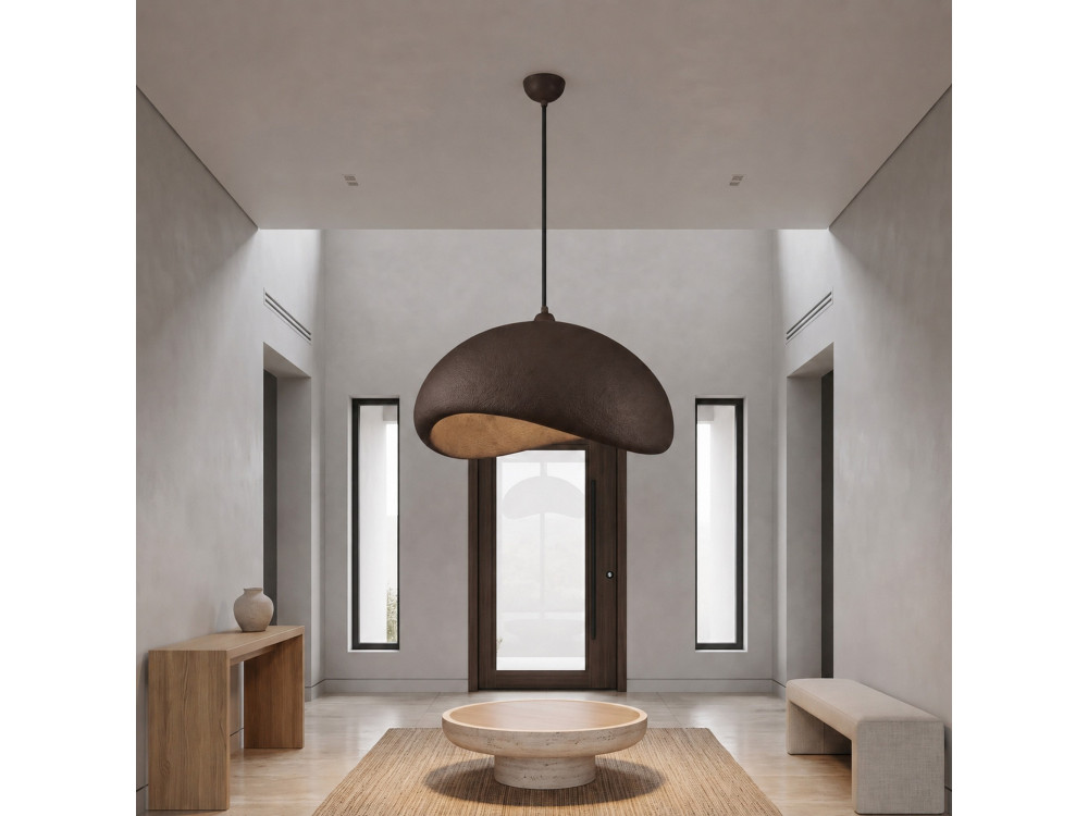 Lampe suspendue en métal "Vegas" - 64 x 51 cm - Marron