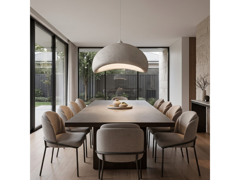 Lampe suspendue en métal "Vegas" - 64 x 51 cm - Blanc