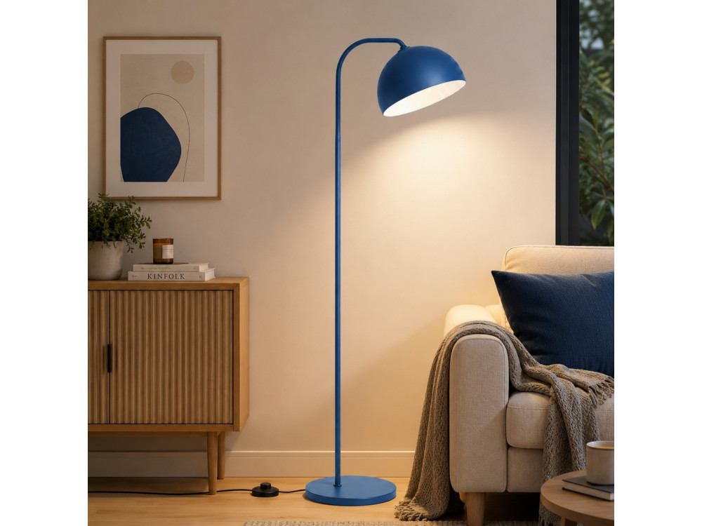 Lampadaire en métal "Yaka" - 51 x 51 cm - Bleu