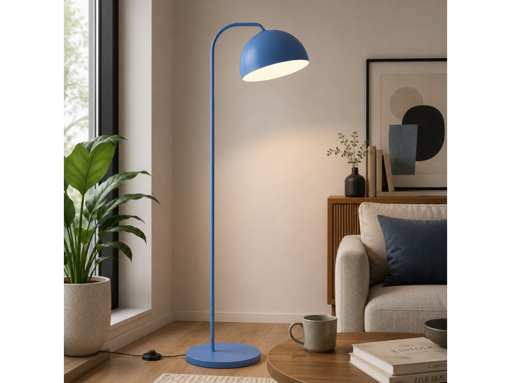 Lampadaire en métal "Yaka" - 51 x 51 cm - Bleu