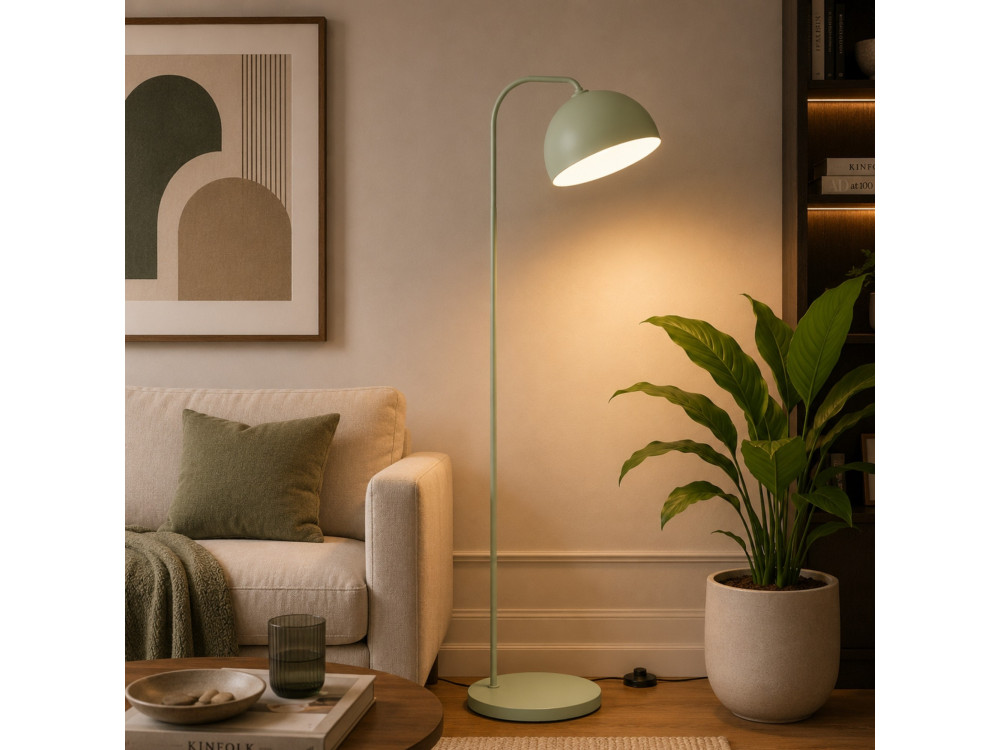 Lampadaire en métal "Yaka" - 51 x 51 cm - Vert Menthe