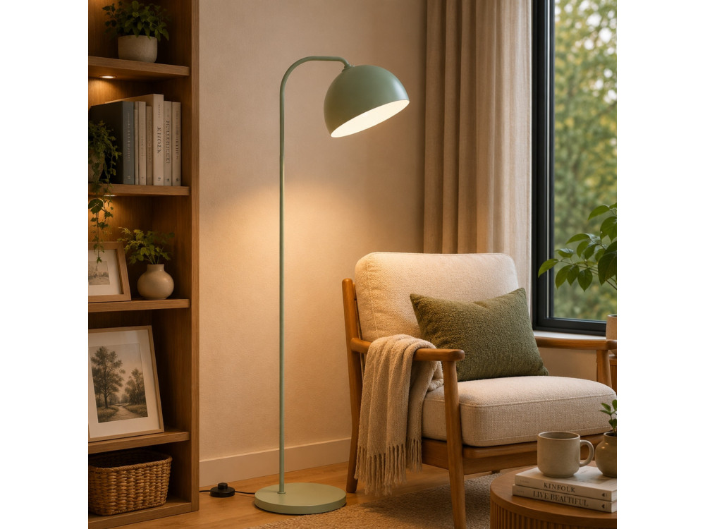 Lampadaire en métal "Yaka" - 51 x 51 cm - Vert Menthe