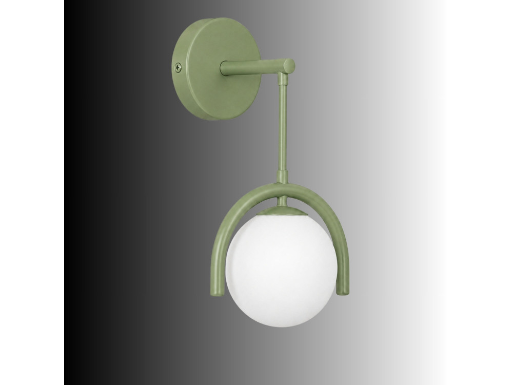 Applique murale en métal "GEDIK-20445" - 20 x 20 cm - Vert Menthe