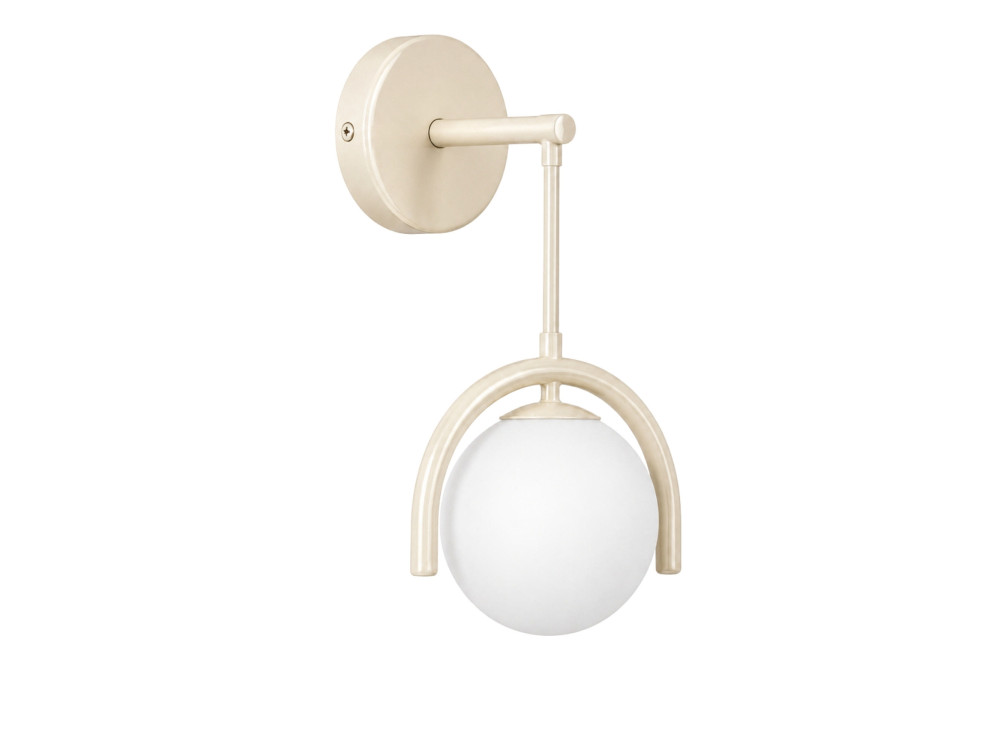 Applique murale en métal "GEDIK-20445" - 20 x 20 cm - Beige