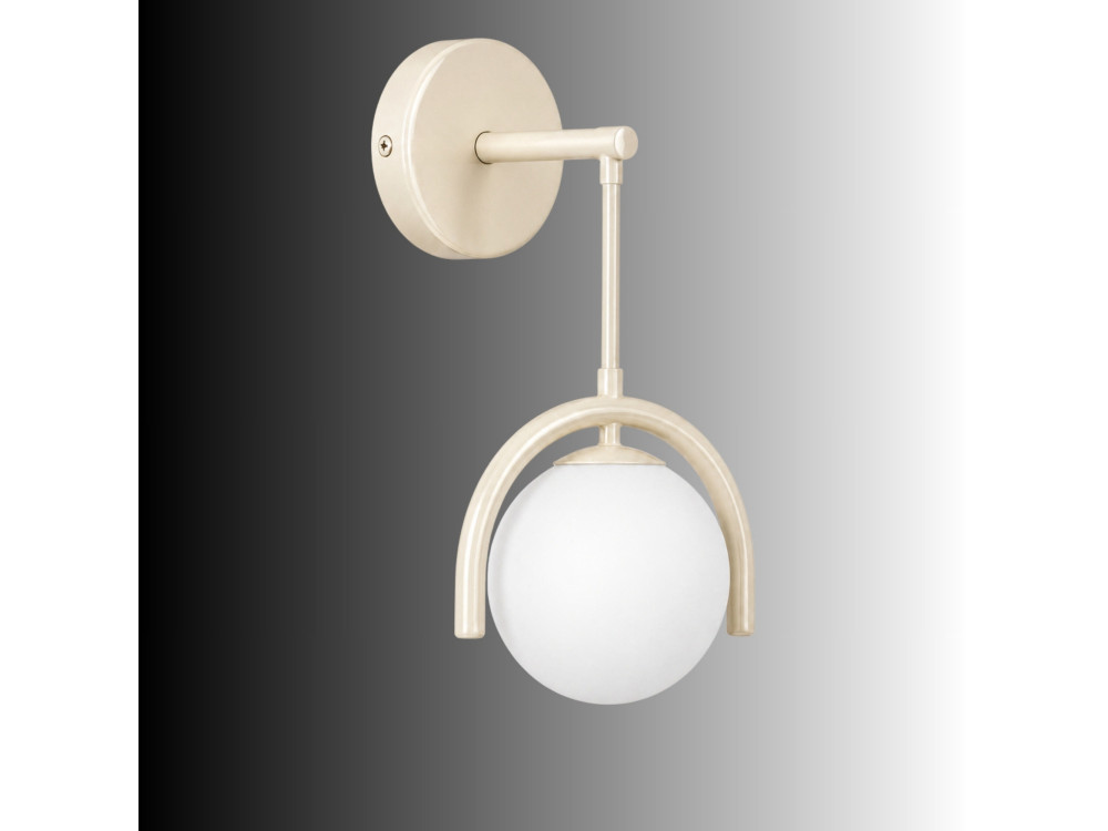 Applique murale en métal "GEDIK-20445" - 20 x 20 cm - Beige