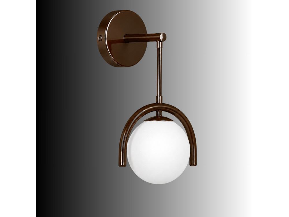 Applique murale en métal "GEDIK-20445" - 20 x 20 cm - Marron