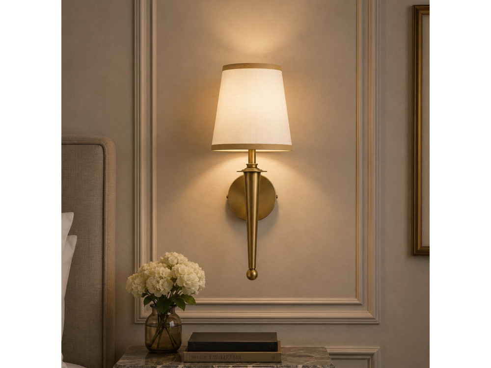 Applique murale en métal "Milano" - 22 x 22 cm - Beige