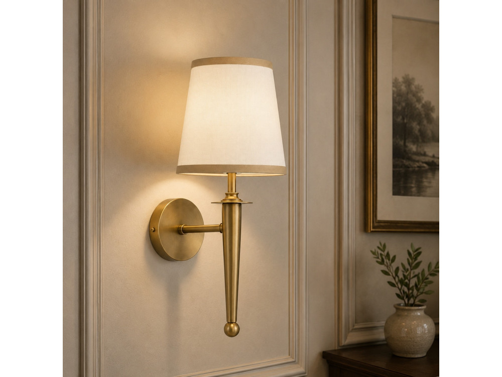 Applique murale en métal "Milano" - 22 x 22 cm - Beige