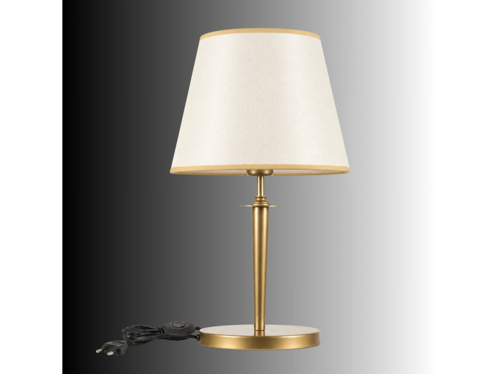 Lampe de table en métal "Milano" - 31 x 31 cm - Beige