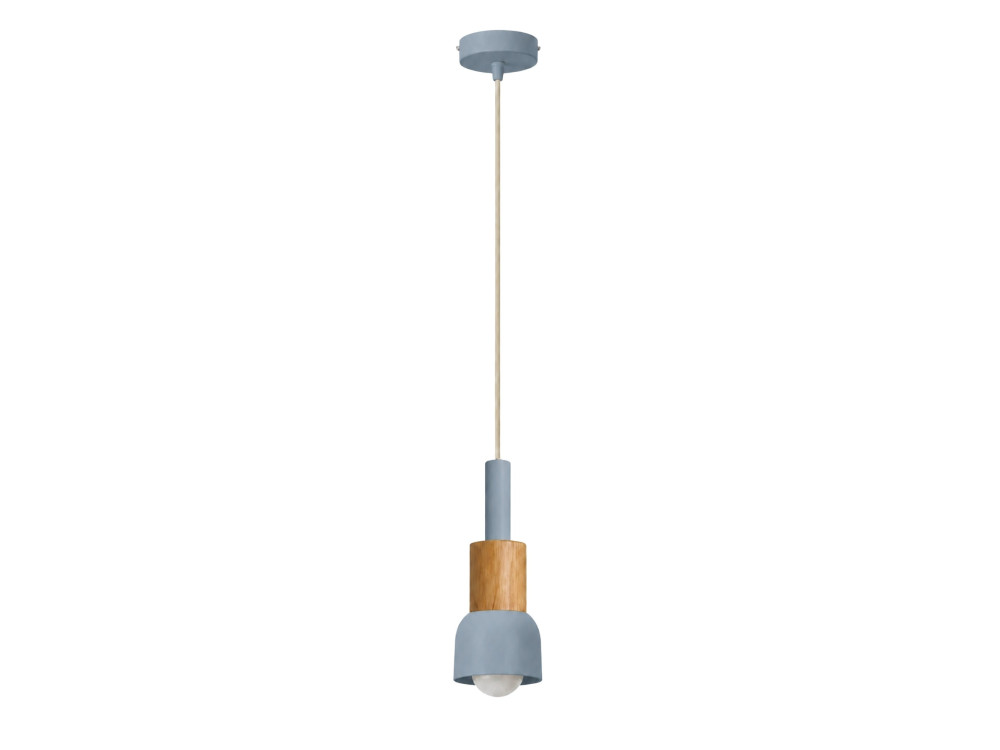 Lampe suspendue en métal "Elwood" -10 x 25 cm - Bleu