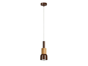 Lampe suspendue en métal "Elwood" - 10 x 25 cm - Marron