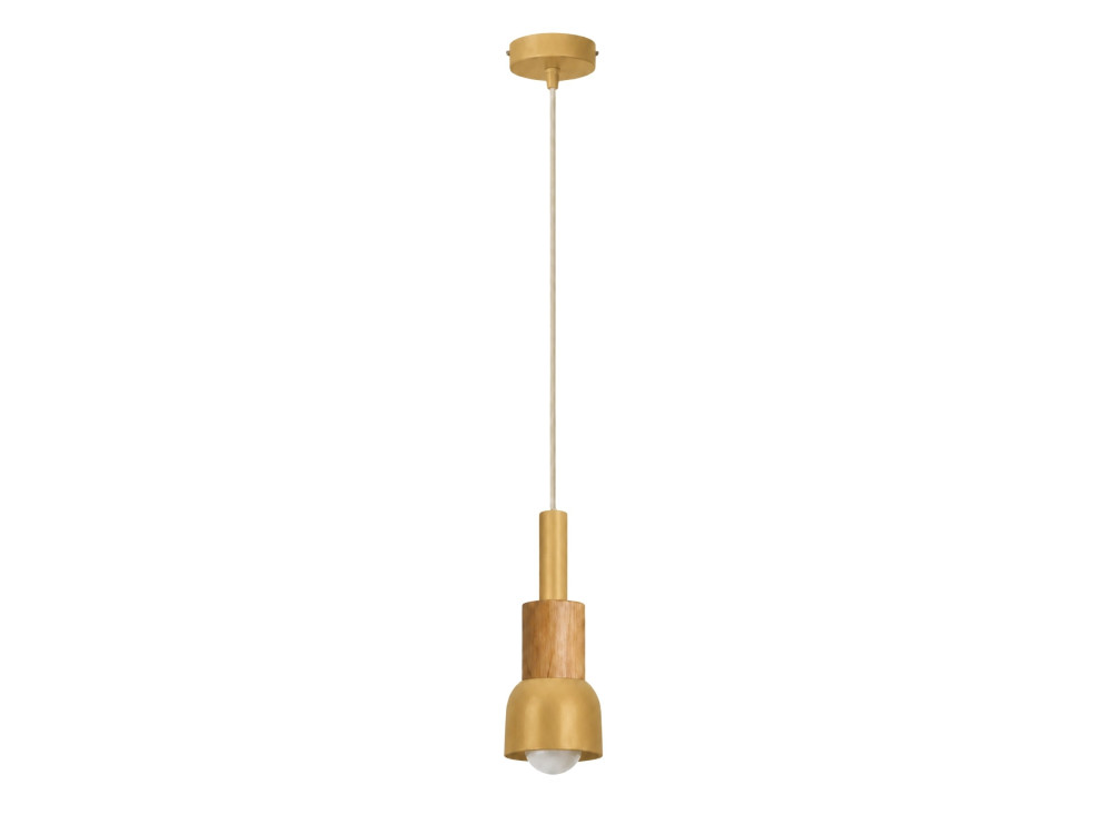 Lampe suspendue en métal "Elwood " - 10 x 25 cm - Jaune