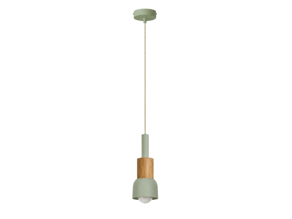 Lampe suspendue en métal " Elwood " -  10 x 25 cm - Vert