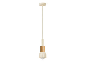 Lampe suspendue en métal "Elwood" - 10 x 25 cm - Beige
