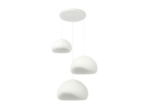 Lustre en métal " Loval " - Hauteur réglable 50 - 115 cm - Blanc
