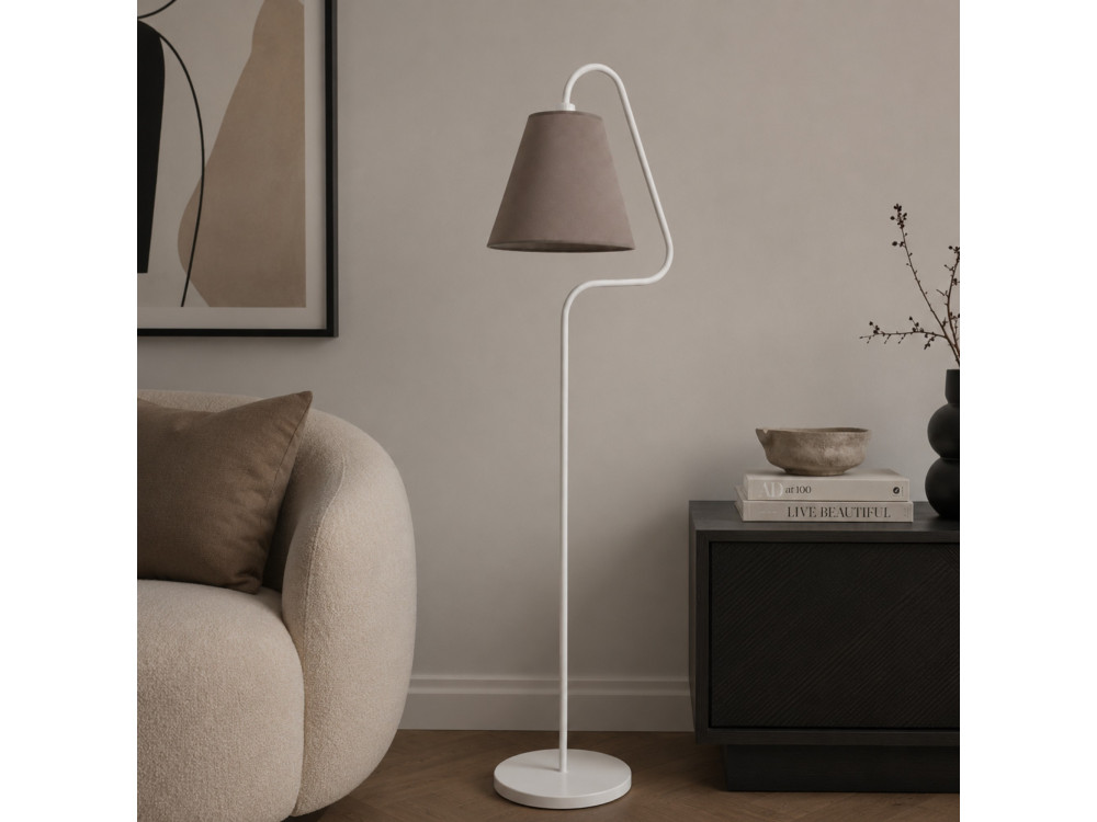 Lampadaire en métal "Altur" - 45 x 35 x 162 cm - Blanc