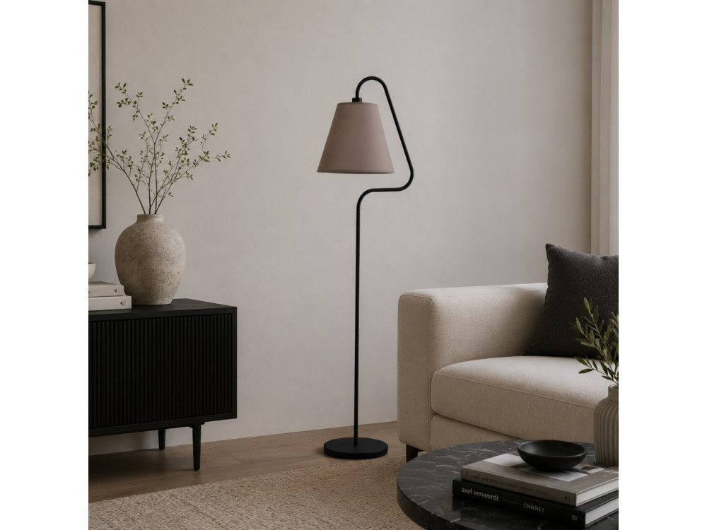 Lampadaire en métal "Altur" - 45 x 35 x 162 cm - Noir