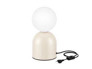 Lampe de table en métal "Pupa" - 14 x 14 x 25 cm - Beige