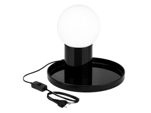 Lampe de table en métal "Tray" - 20 x 20 x 17 cm - Noire