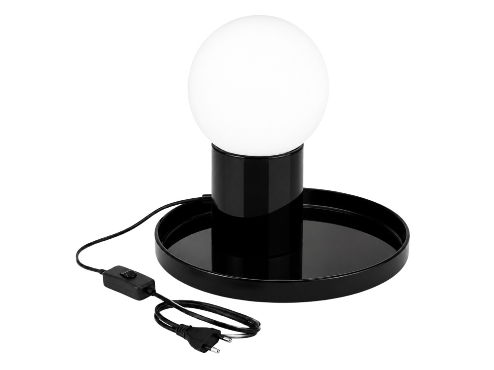 Lampe de table en métal "Tray" - 20 x 20 x 17 cm - Noire