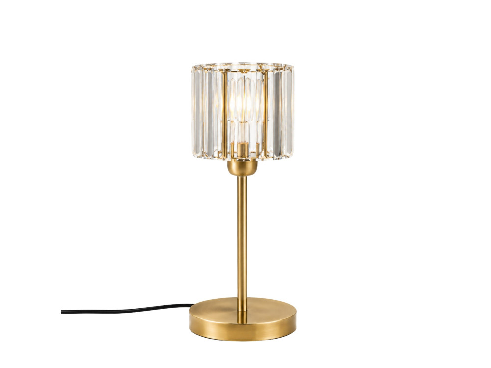 Lampe de table en métal "Yakops" - 17 x 17 x 50 cm -Jaune