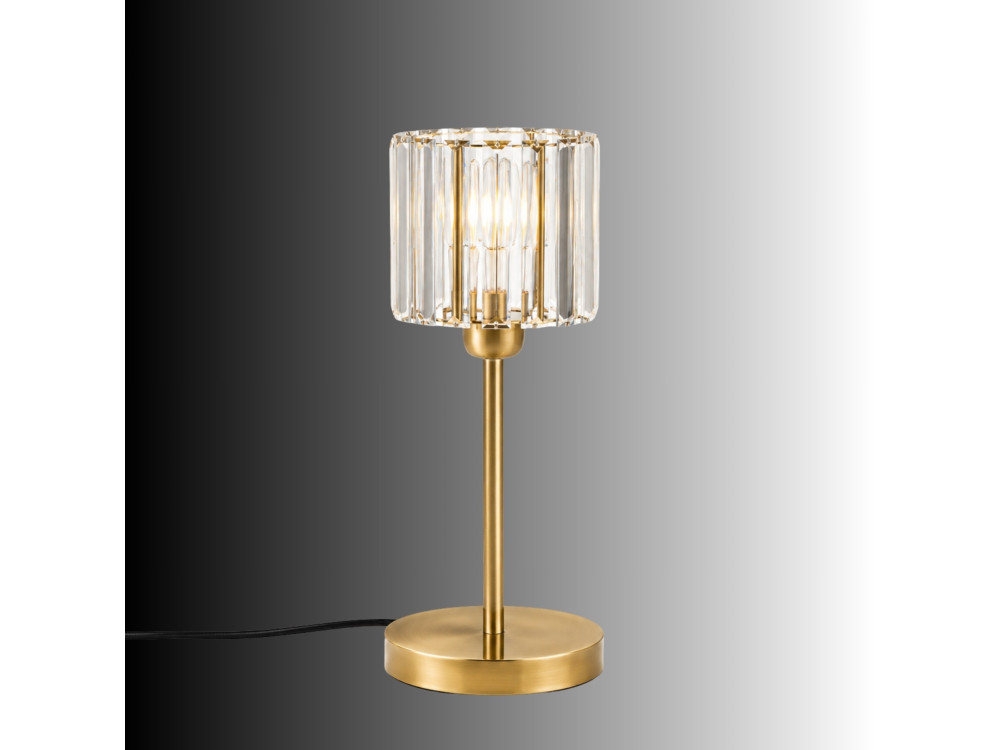 Lampe de table en métal "Yakops" - 17 x 17 x 50 cm -Jaune