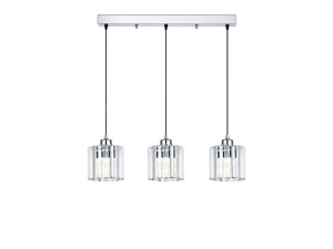Lustre en métal "Yakops" - 65 x 13 x 105 cm - Gris