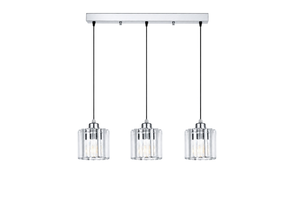 Lustre en métal "Yakops" - 65 x 13 x 105 cm - Gris