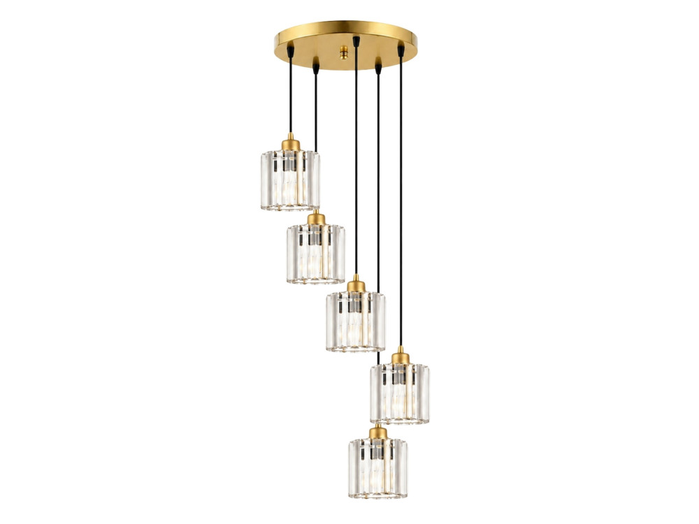 Lustre en métal "Yakops" - 47 x 47 x 105 cm - Jaune