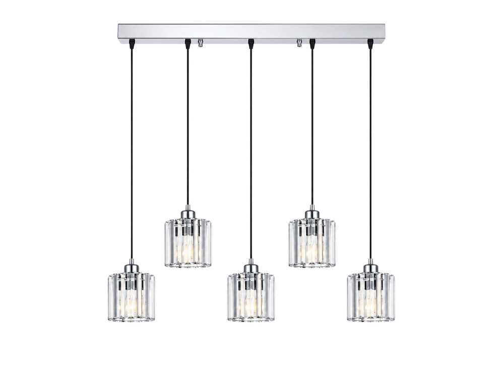 Lustre en métal "Yakops" - 85 x 13 x 100 cm - Gris