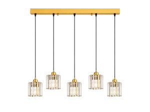 Lustre en métal "Yakops" - 85 x 13 x 100 cm - Jaune