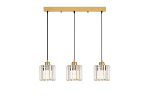 Lustre en métal "Yakops" - 65 x 13 x 105 cm - Jaune