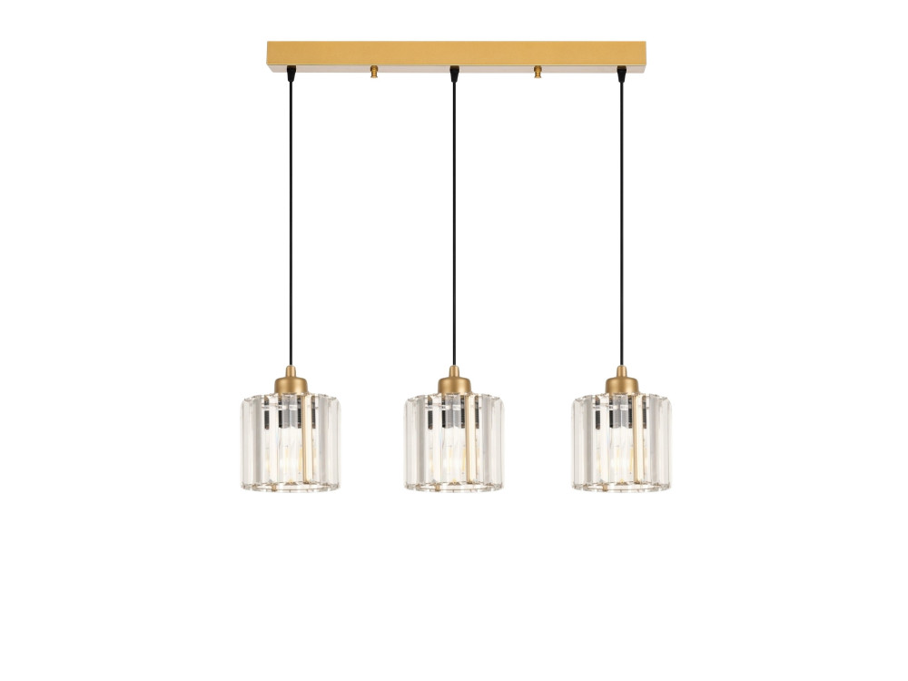 Lustre en métal "Yakops" - 65 x 13 x 105 cm - Jaune