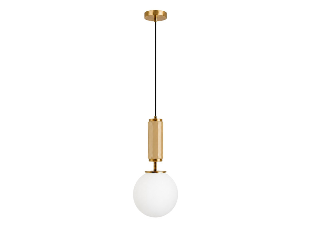 Lampe suspendue en métal "Moira" - 15 x 15 x 120 cm - Jaune