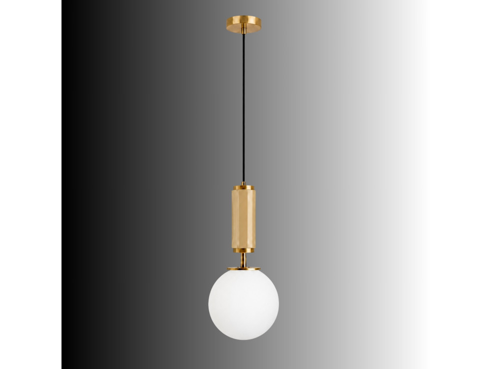 Lampe suspendue en métal "Moira" - 15 x 15 x 120 cm - Jaune